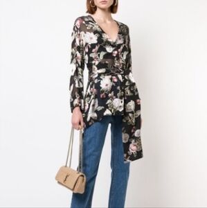 Alice + Olivia Rosario floral kimono vloise top